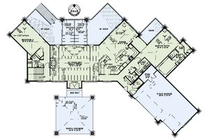 Floor Plan - Main Floor for European House Plan #17-2559 - 4 bed, 4.5 bath
