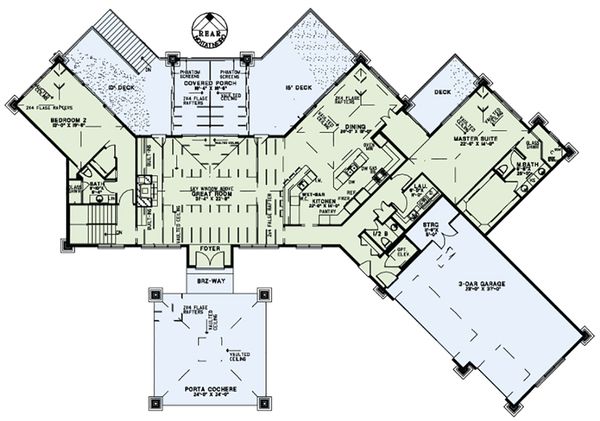 Home Plan - European Floor Plan - Main Floor Plan #17-2559
