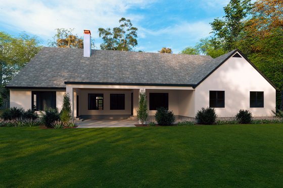 Exterior - Rear Elevation for Farmhouse House Plan #1111-38 - 4 bed, 4 bath
