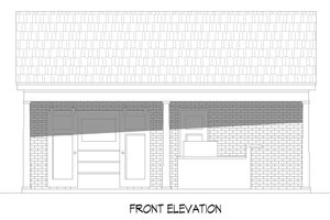 Exterior - Front Elevation 3 for Country House Plan #932-185, 1 bath