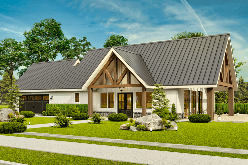 House Design - Exterior - Front Elevation 6 for Farmhouse House Plan #119-458 - 3 bed, 2 bath