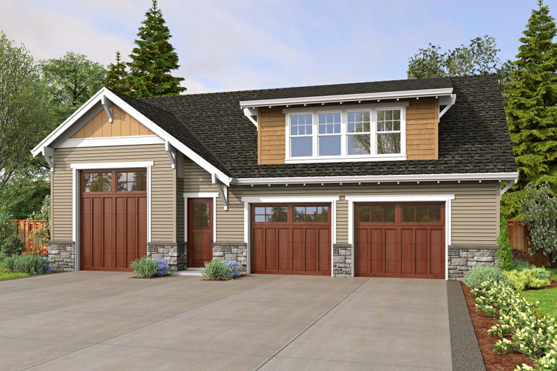 Craftsman Style House Plan - 2 Beds 1.5 Baths 987 Sq/Ft Plan #48-1049