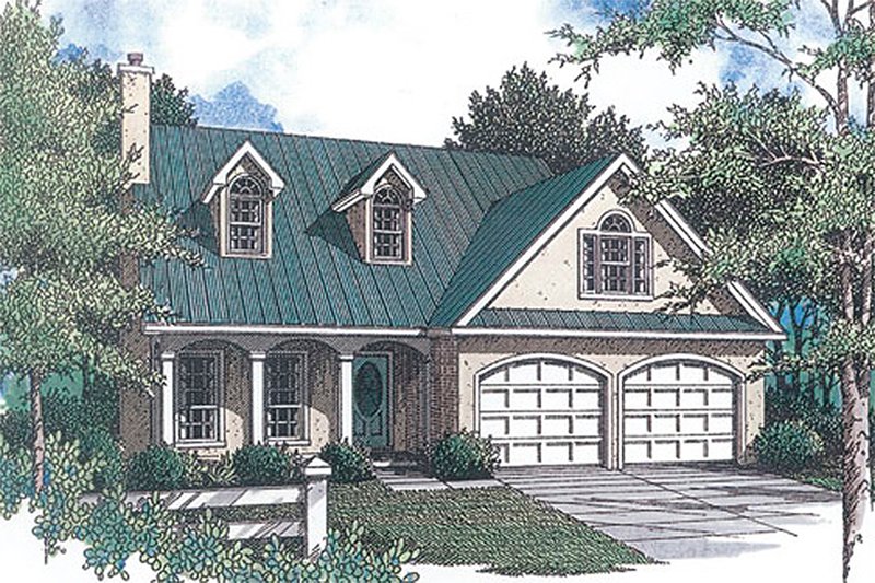Architectural House Design - Traditional style home, elevation