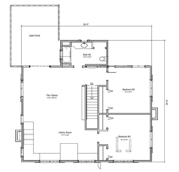 House Plan Design - Colonial Floor Plan - Upper Floor Plan #451-26
