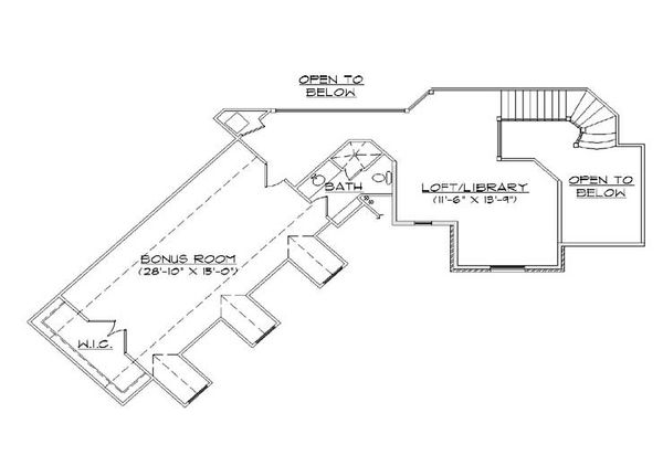 House Plan Design - European Floor Plan - Upper Floor Plan #5-427
