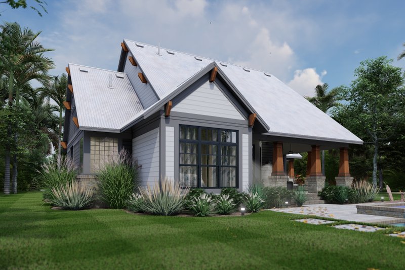 Dream House Plan - Exterior - Rear Elevation for Bungalow House Plan #120-279 - 3 bed, 2 bath
