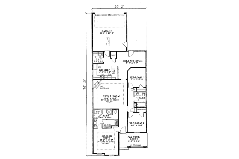 House Plan Design - Floor Plan - Main Floor for Traditional House Plan #17-1075 - 3 bed, 2 bath