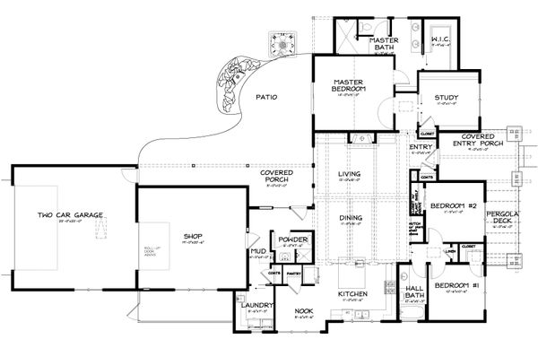 House Plan Design - Craftsman Floor Plan - Main Floor Plan #895-9