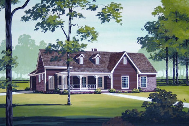 Home Plan - Country Exterior - Front Elevation Plan #45-327