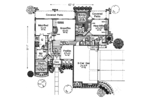 Floor Plan - Main Floor for European House Plan #310-872 - 4 bed, 3.5 bath