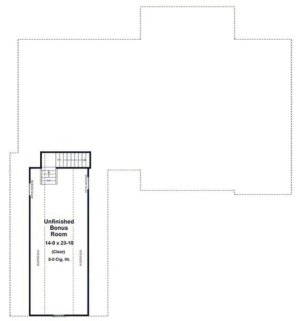 House Blueprint - Ranch Floor Plan - Upper Floor Plan #21-636