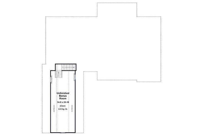 House Blueprint - Floor Plan - Upper Floor for Ranch House Plan #21-636 - 3 bed, 2.5 bath