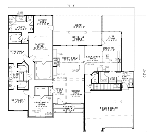 Dream House Plan - European Floor Plan - Main Floor Plan #17-632