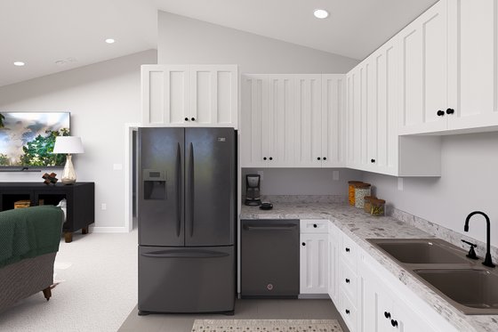 Interior - Kitchen 1 for Barndominium House Plan #1060-186 - 2 bed, 1 bath