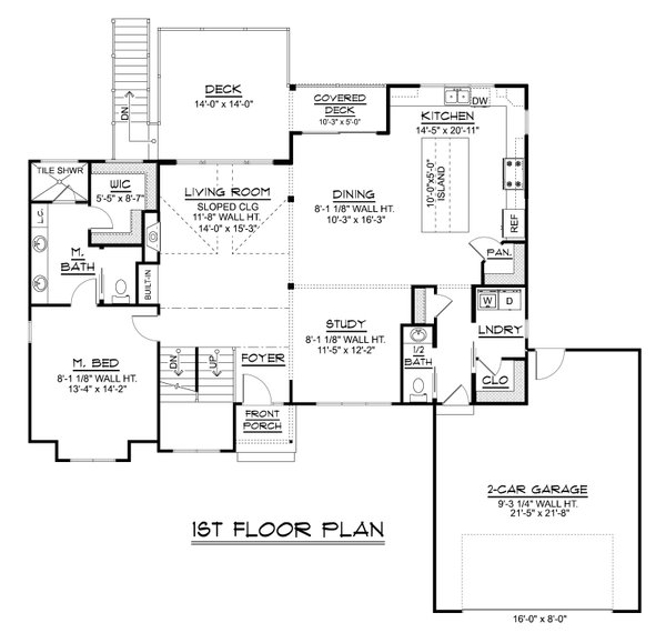 Dream House Plan - Floor Plan - Main Floor for Modern House Plan #1064-454 - 3 bed, 2.5 bath