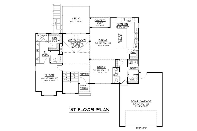 Dream House Plan - Floor Plan - Main Floor for Modern House Plan #1064-454 - 3 bed, 2.5 bath