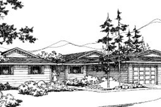 Exterior - Front Elevation for Modern House Plan #303-146 - 3 bed, 1.5 bath