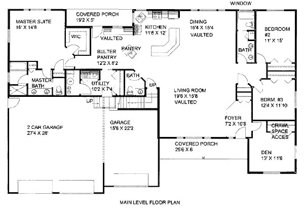 Traditional Floor Plan - Main Floor Plan #117-761
