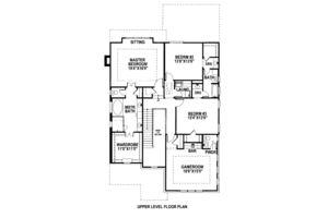 Floor Plan - Upper Floor for Craftsman House Plan #141-342 - 4 bed, 3.5 bath