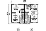 Contemporary Style House Plan - 5 Beds 2 Baths 2666 Sq/Ft Plan #25-4520 