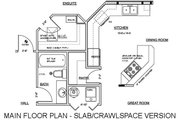 Craftsman Style House Plan - 3 Beds 2 Baths 1597 Sq/Ft Plan #126-221 