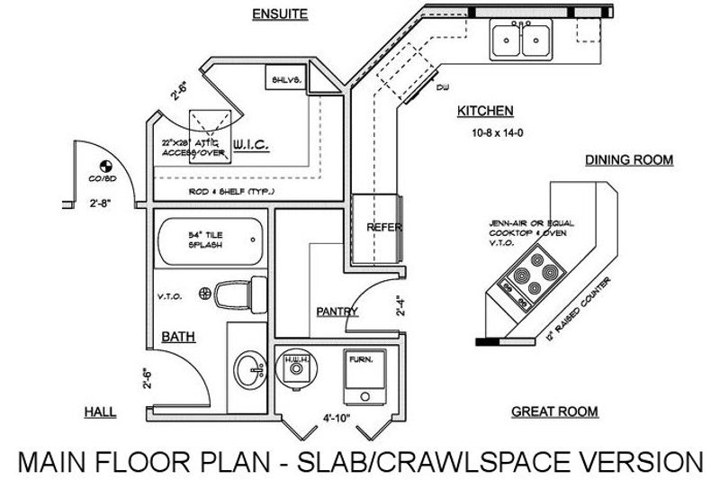 Architectural House Design - Floor Plan - Other Floor for Craftsman House Plan #126-221 - 3 bed, 2 bath