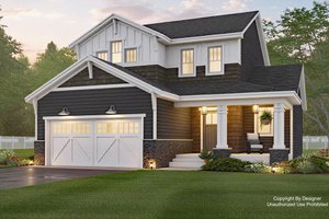 House Blueprint - Bungalow Exterior - Front Elevation Plan #51-1471