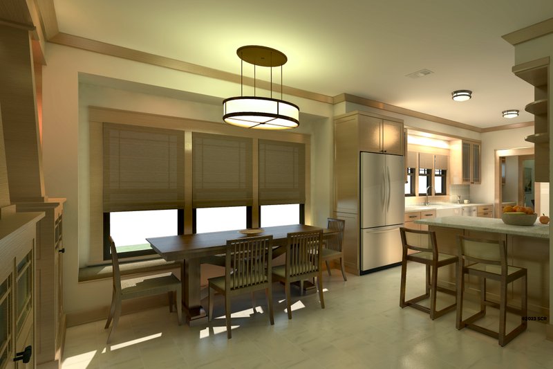 House Design - Interior - Dining Room 1 for Craftsman House Plan #489-13 - 3 bed, 2 bath