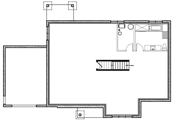 House Design - Farmhouse Floor Plan - Lower Floor Plan #23-2759