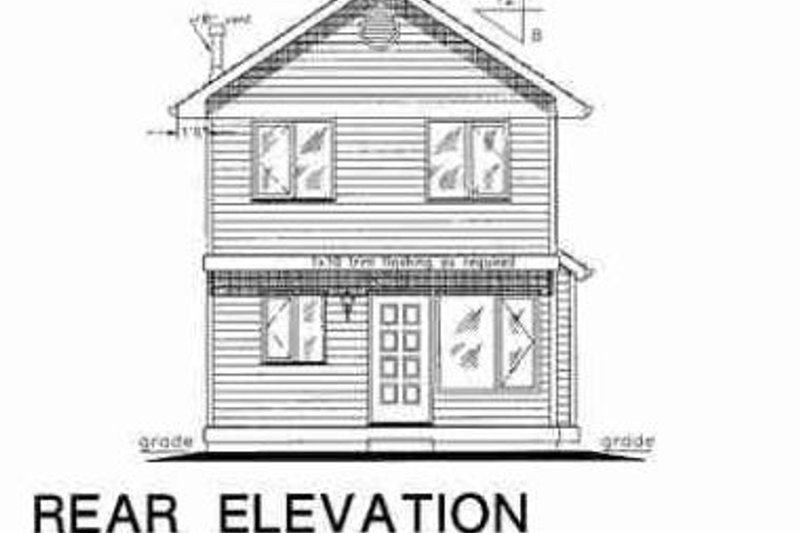 House Design - Exterior - Rear Elevation for Colonial House Plan #18-2005 - 3 bed, 3 bath