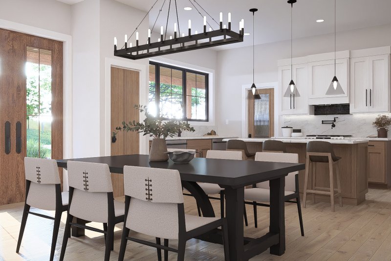 Architectural House Design - Interior - Dining Room for Barndominium House Plan #455-822 - 5 bed, 6 bath