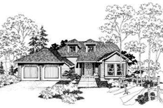 Exterior - Front Elevation for Traditional House Plan #303-105 - 3 bed, 2.5 bath