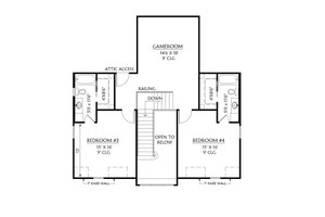 Floor Plan - Upper Floor for Farmhouse House Plan #1074-29 - 4 bed, 4.5 bath