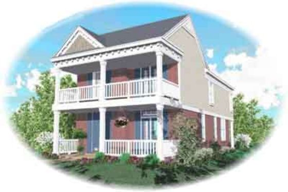 Exterior - Front Elevation for Southern House Plan #81-455 - 3 bed, 2.5 bath