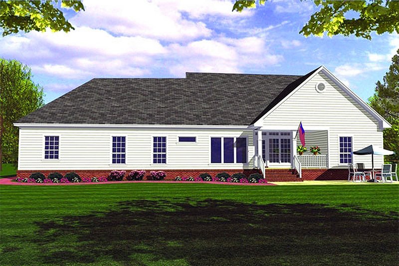 Home Plan - Exterior - Rear Elevation for Farmhouse House Plan #21-127 - 3 bed, 2.5 bath