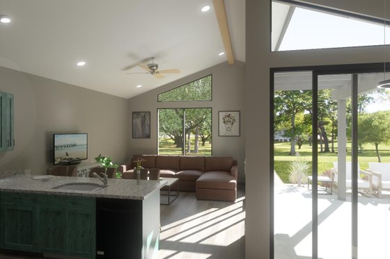 Interior - Family Room for Contemporary House Plan #1126-5 - 2 bed, 1 bath