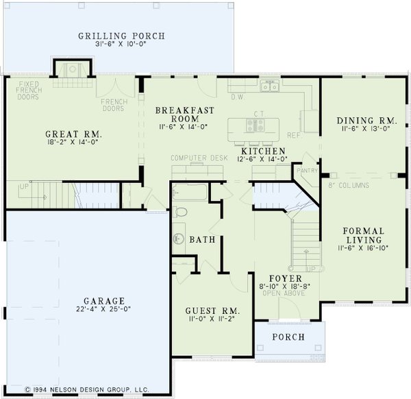 Traditional Floor Plan - Main Floor Plan #17-2072