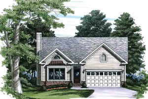 Cottage Exterior - Front Elevation Plan #927-19