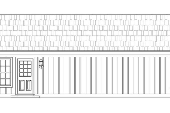 Exterior - Rear Elevation for Country House Plan #932-200 - 2 bed, 1 bath