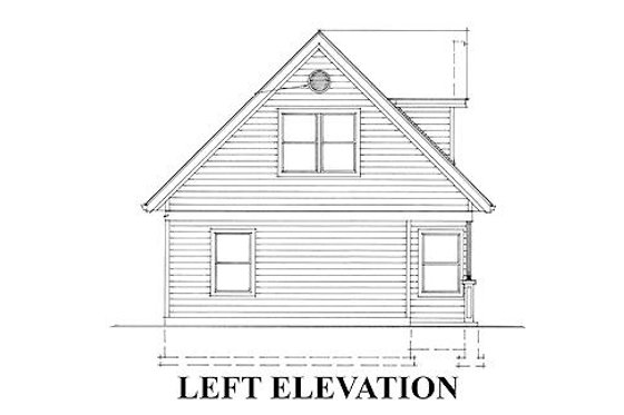 Exterior - Other Elevation 4 for Traditional House Plan #118-117, 0 bath