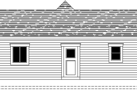 Exterior - Rear Elevation for Craftsman House Plan #112-169 - 2 bed, 2 bath