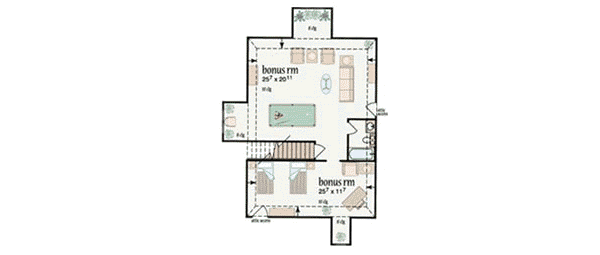European Floor Plan - Upper Floor Plan #36-239