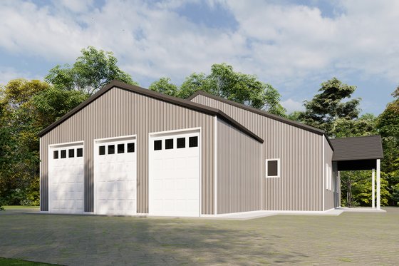 Exterior - Other Elevation 7 for Barndominium House Plan #1107-5 - 4 bed, 3 bath