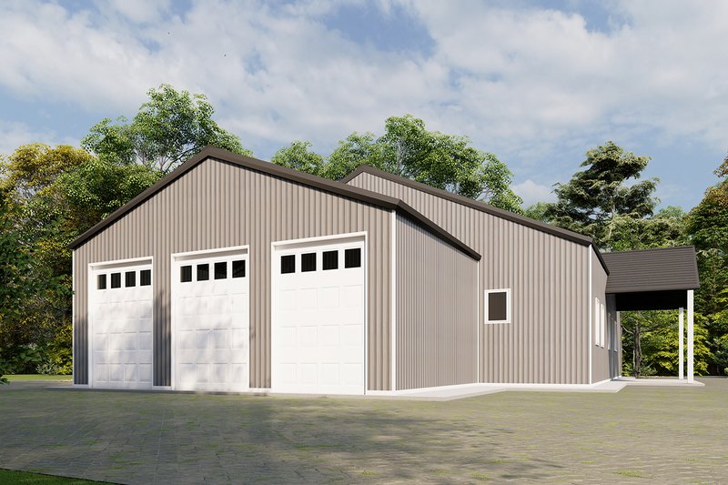 House Design - Exterior - Other Elevation 7 for Barndominium House Plan #1107-5 - 4 bed, 3 bath