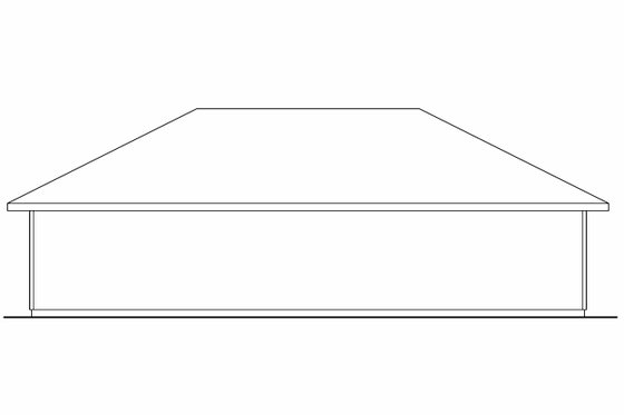Exterior - Rear Elevation for Traditional House Plan #124-664, 0 bath