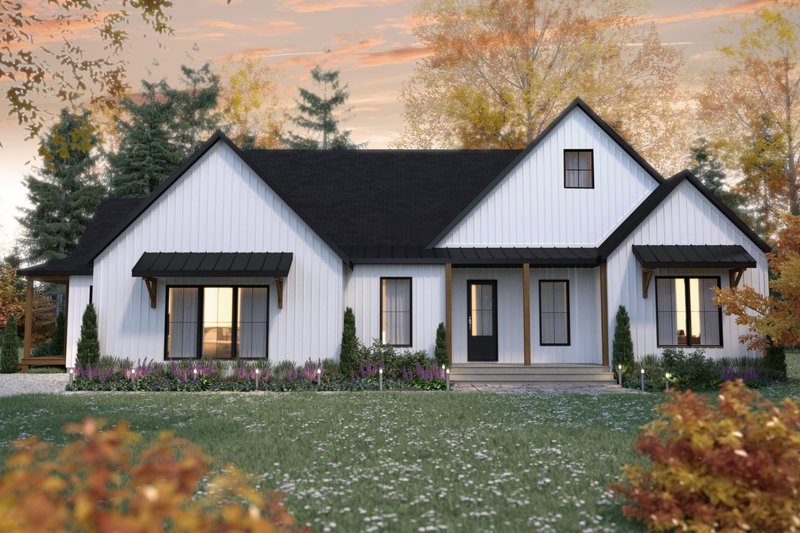 House Blueprint - Farmhouse Exterior - Front Elevation Plan #23-2738