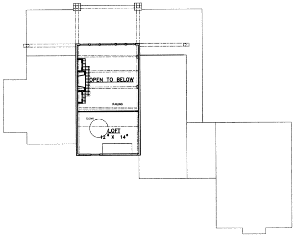 House Blueprint - European Floor Plan - Upper Floor Plan #117-448