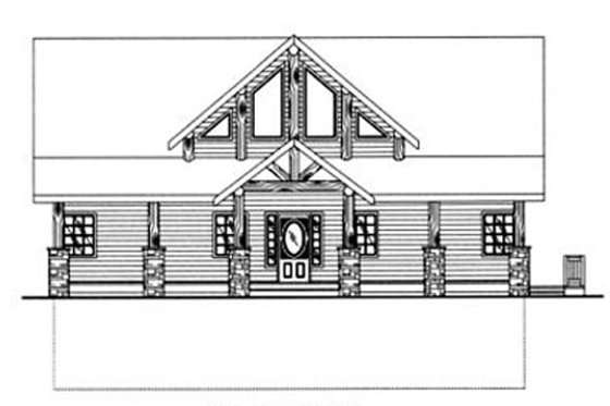 Exterior - Other Elevation 4 for Country House Plan #117-301 - 3 bed, 2.5 bath
