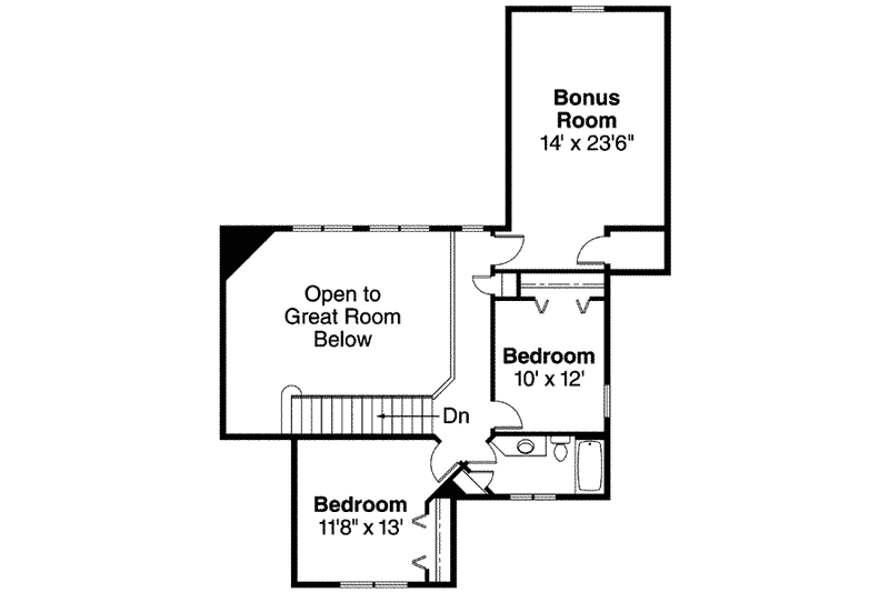 Dream House Plan - Floor Plan - Upper Floor for Traditional House Plan #124-596 - 3 bed, 2.5 bath