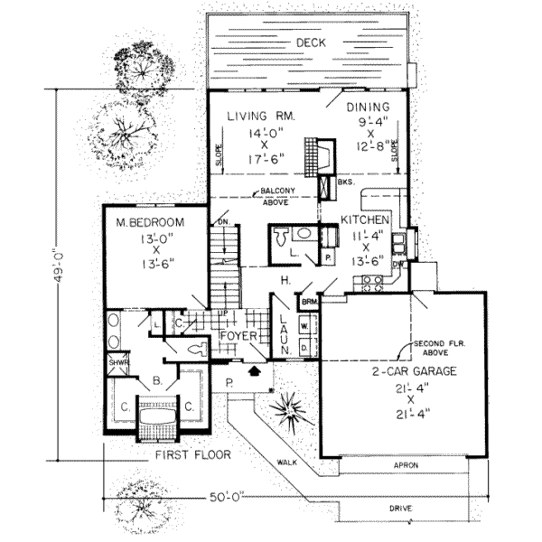 Traditional Floor Plan - Main Floor Plan #312-419